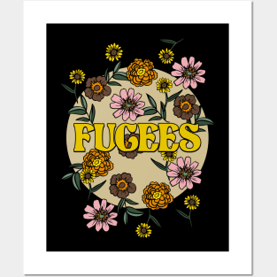 Fugees Name Personalized Flower Retro Floral 80s 90s Name Style Posters and Art